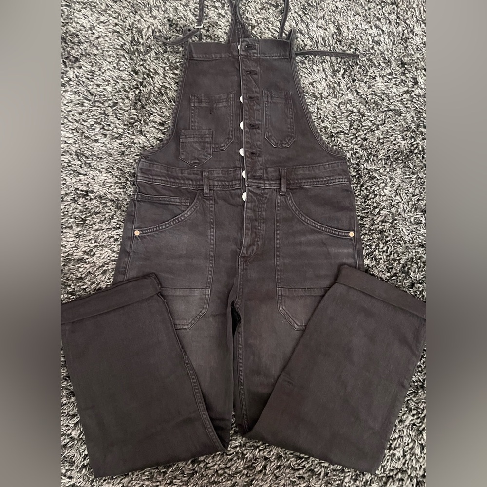 ANTHROPOLOGIE Pilcro Black Denim Overalls